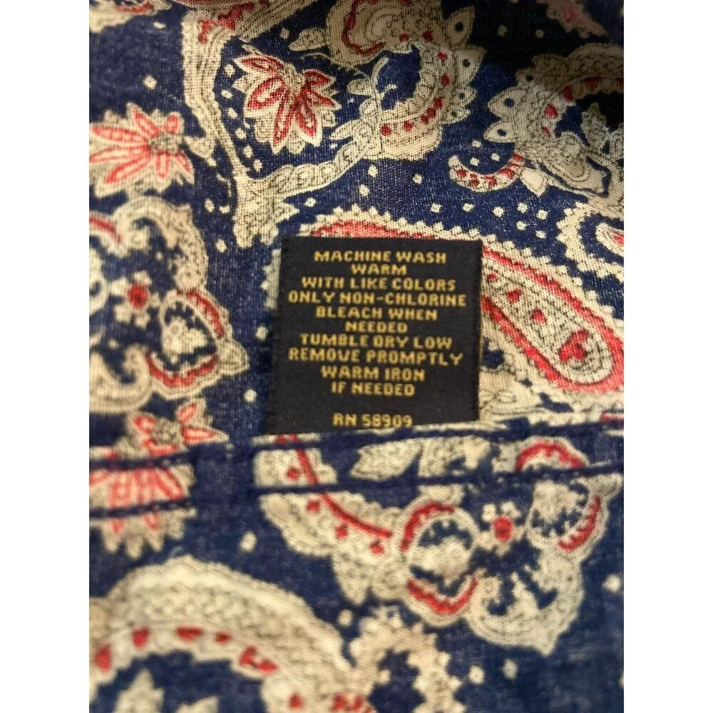 Cremieux Premium Paisley Shirt Men’s 3XB Long Sleeve Button Up Flip Cuff